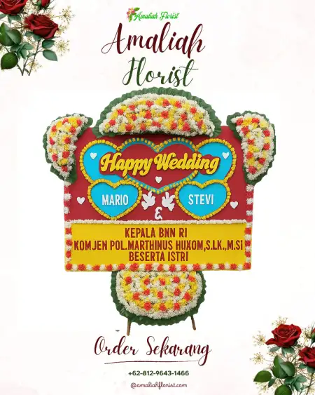 Papan Bunga Pernikahan Jarai